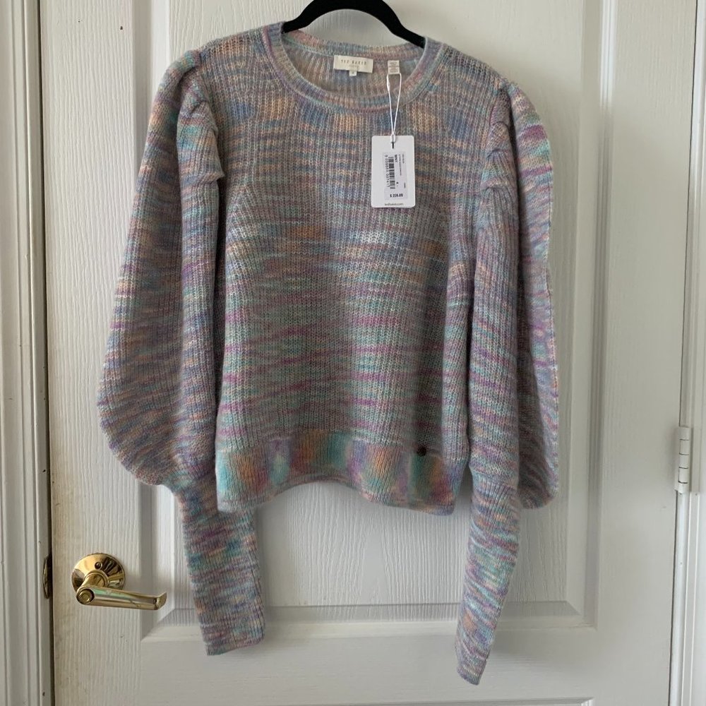 Ted Baker puff sleeve mohair sweater